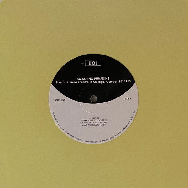 The Smashing Pumpkins Live at Riviera Theatre in Chicago, October 23th 1995 DOL 2xLP, Unofficial, Yel Mint (M) Mint (M)