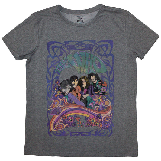 The Who Psych Floral Womens T Shirt Grey