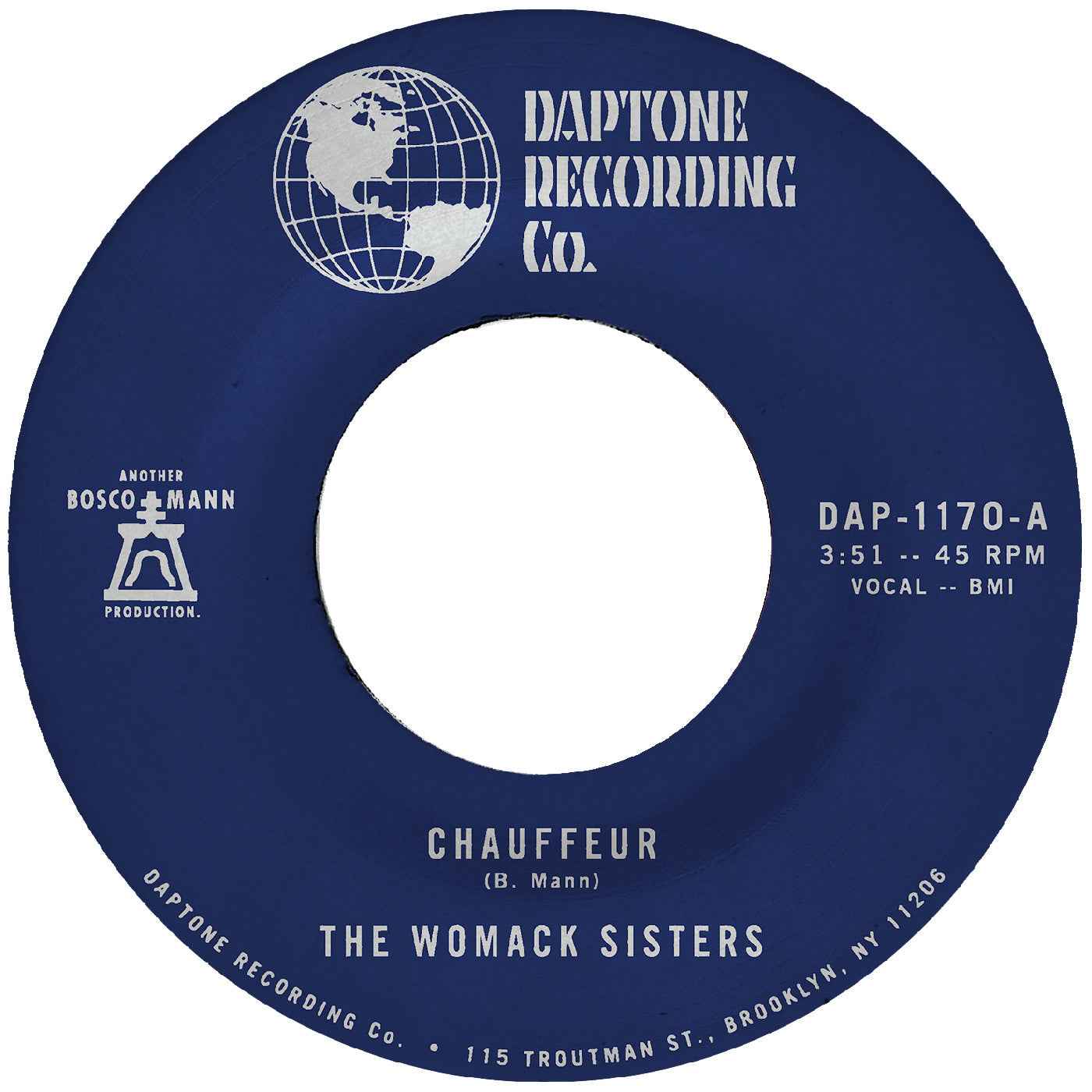 The Womack Sisters - Chauffeur B/W Instrumental [Vinyl] Vinyl Record
