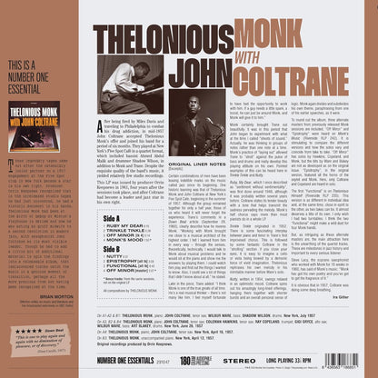 Thelonious Monk With John Coltrane (Limited Edition, 180 Gram Vinyl with Bonus Tracks) [Import]  Vinyl Record