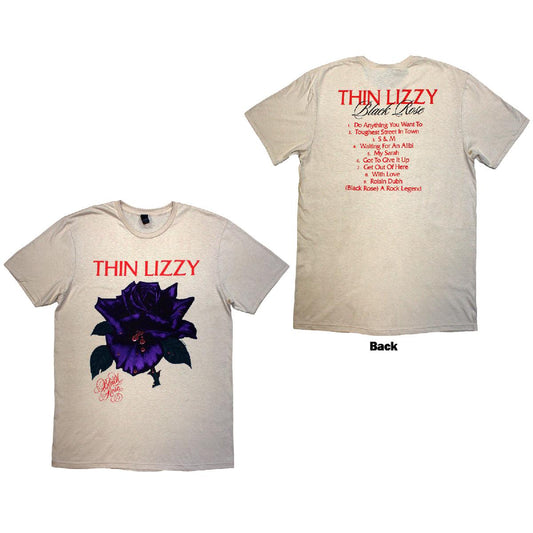 Thin Lizzy Black Rose Tracklist [T-Shirt] Officially Licensed
