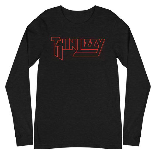 Thin Lizzy Classic Logo Mens Long Sleeve Shirt Black