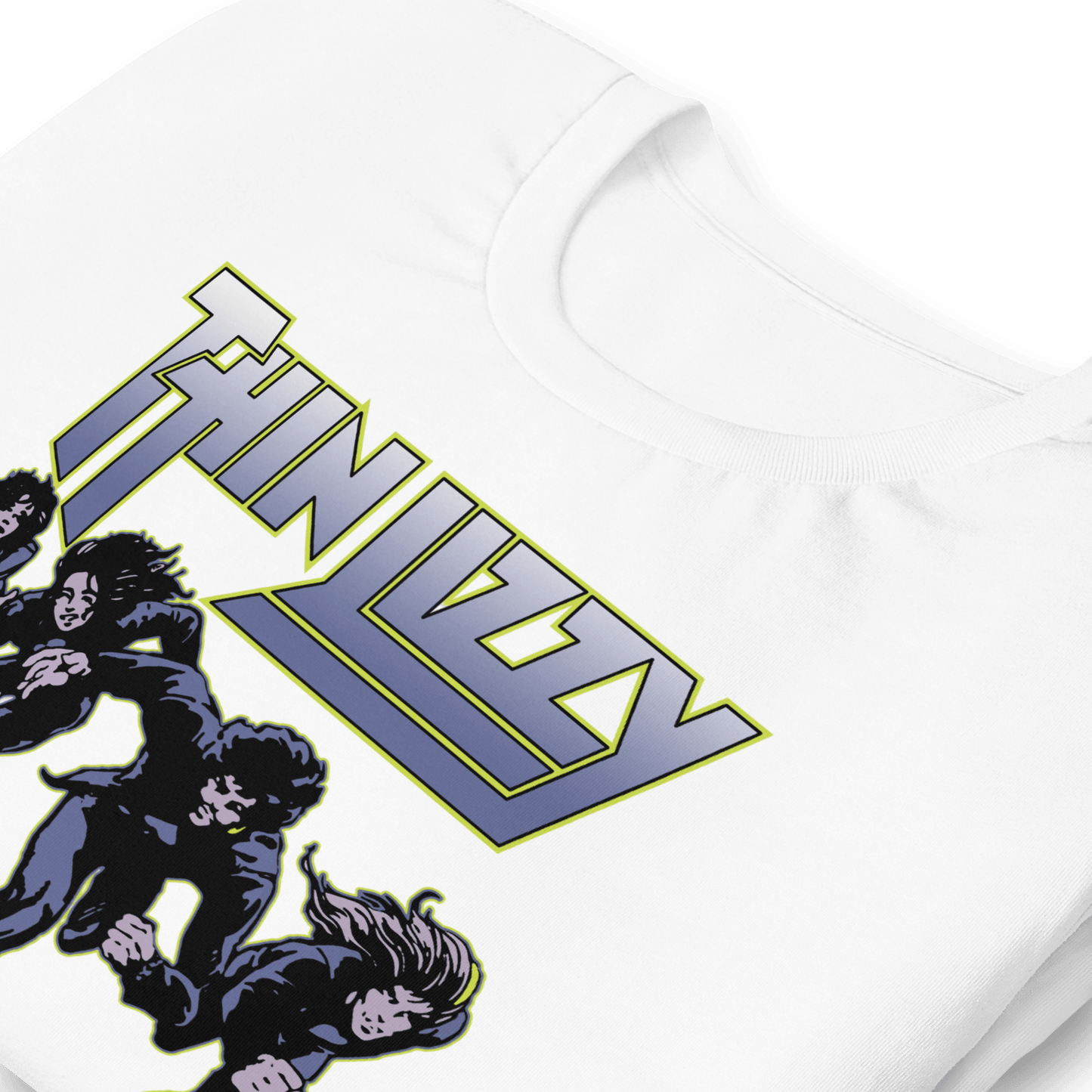 Thin Lizzy Jailbreakers Jumbo Print Officially Licensed Mens T Shirt White