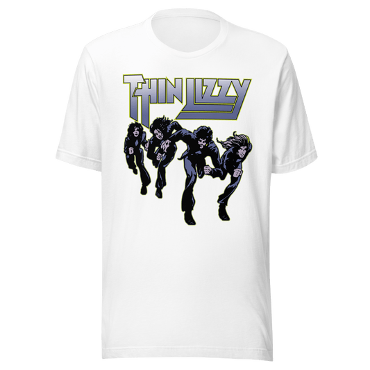 Thin Lizzy Jailbreakers Jumbo Print Officially Licensed Mens T Shirt White