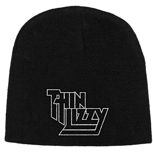 Thin Lizzy Logo Beanie Hat Black Officially Licensed
