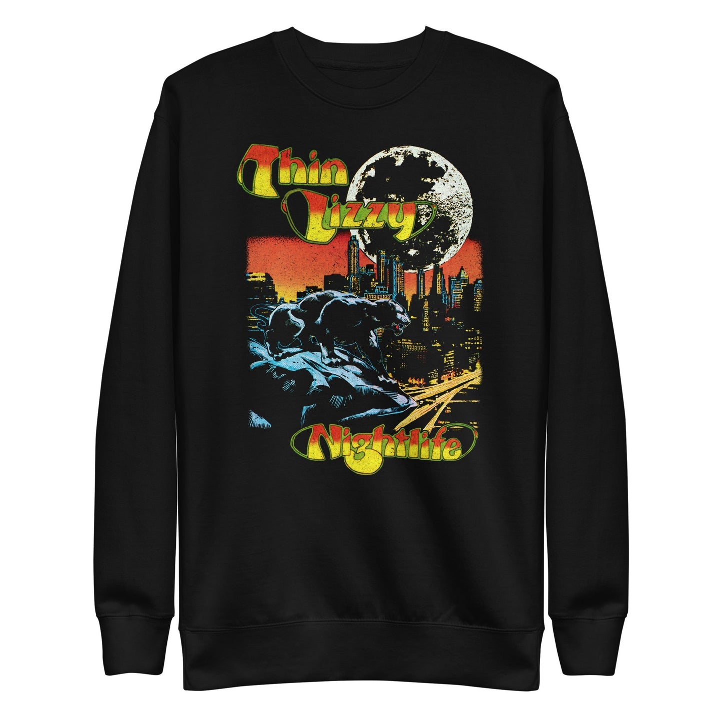 Thin Lizzy Nightlife Mens Sweatshirt Black