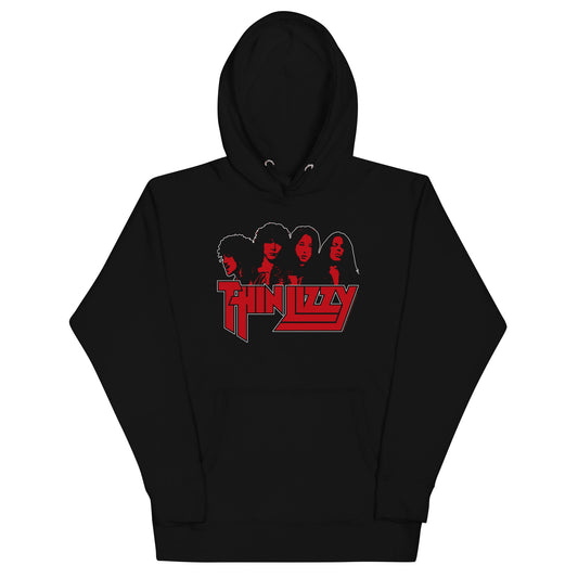 Thin Lizzy Profile Mens Officially Licensed Hoodie Black
