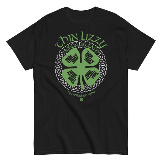 Thin Lizzy Shamrock Mens T Shirt Black