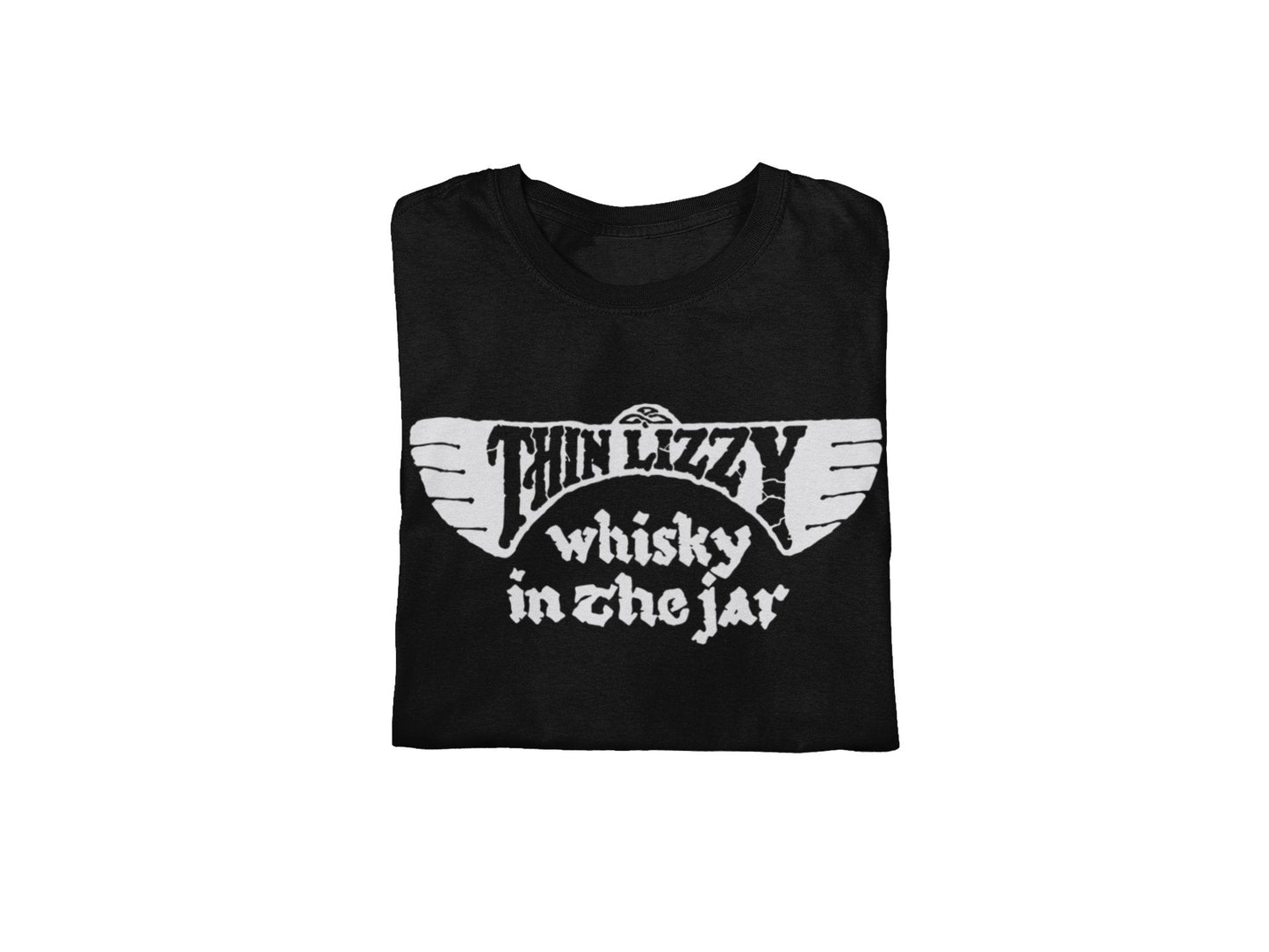 Thin Lizzy Whiskey Jumbo Print Mens T Shirt Black