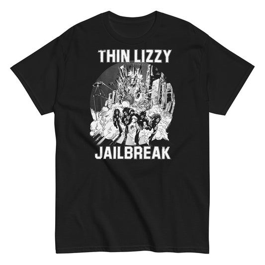 Thin Lizzy White Jailbreak Mens T Shirt Black