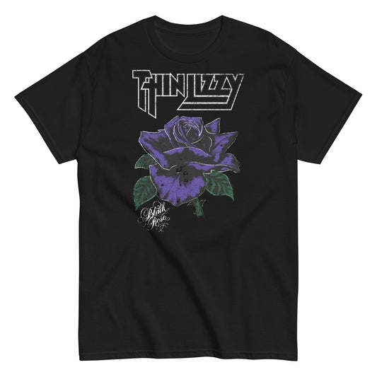 Thin Lizzy White Outline Mens T Shirt Black