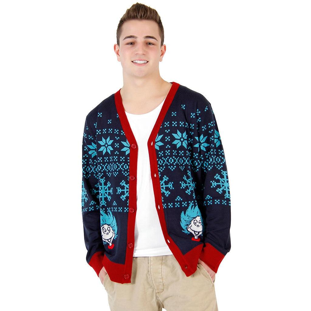 Things 1 & 2 Ugly Christmas Sweater Cardigan