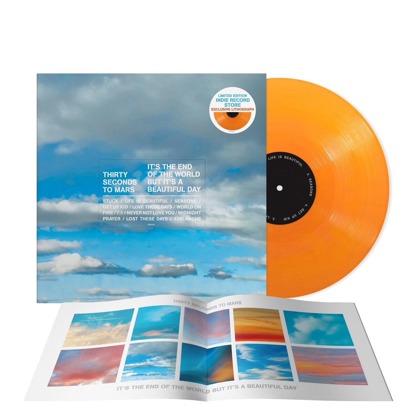 Thirty Seconds To Mars - It's The End Of The World But It's A Beautiful Day [Tangerine LP] [Alternate Cover] Vinyl Record