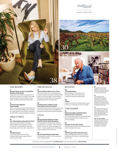 The Hollywood Reporter - 24.04.10 Edition: Easy Rider; Reacher's Alan Ritchson Candid On Mental Health Struggles, Trauma & Christianity, Amy Winehouse Biopic Back To Black, Ed Ruscha Takes L.A. & More