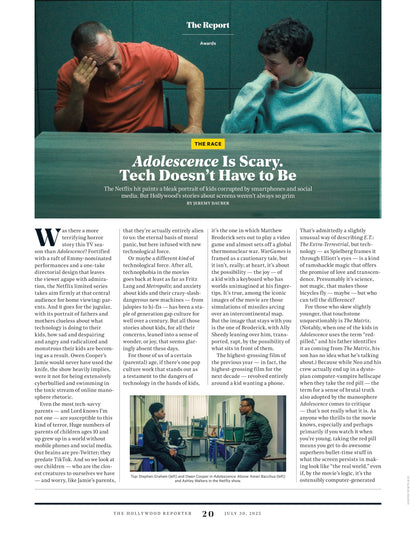 The Hollywood Reporter - 25.07.30 Edition: The New Face Of Hollywood, Top Cosmetic Doctors In LA & NYC, The Epstein Truth, Paramount's Golden Parachutes, Contrarian Cash-Outs & More!