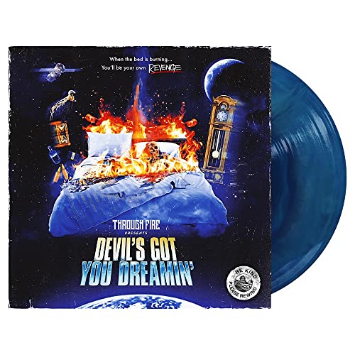 Through Fire - Devil's Got You Dreamin' [Royal Blue/Ultra Clear Galaxy LP] Vinyl Record