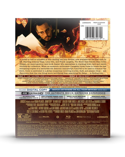 The Ninth Gate - Limited Edition Steelbook (4K Ultra HD + Blu-ray + Digital)