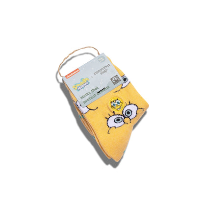 SpongeBob Squarepants Kids Youth Socks Yellow that Protect Oceans