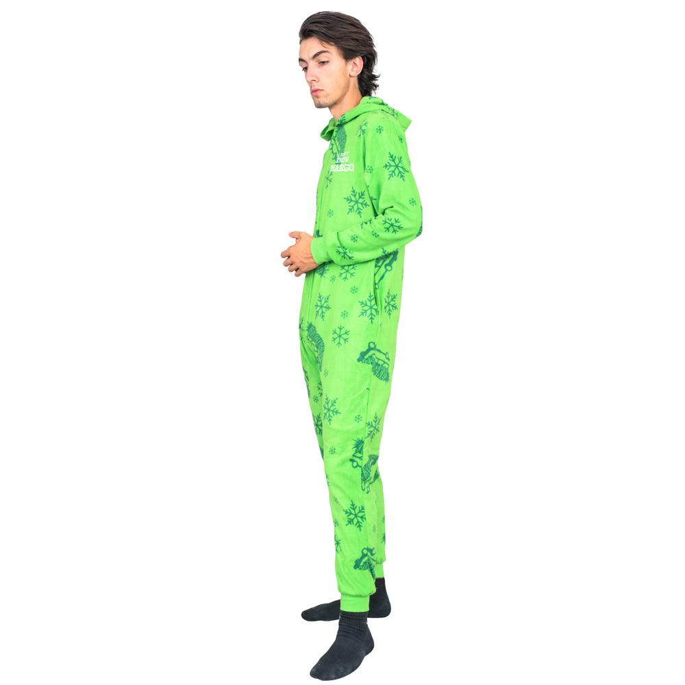 Todd and Margo Christmas Pajamas Jumpsuit Matching Couples Union Suit