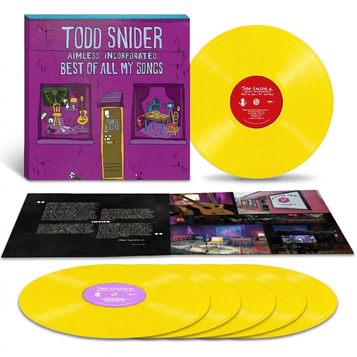 Todd Snider - Best Of All My Songs (Indie Exclusive Box Set) [Yellow Vinyl] [6LP] [Vinyl] Vinyl Record