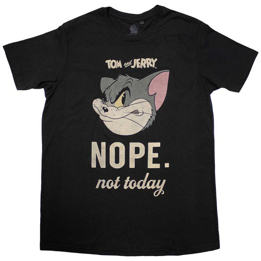Tom And Jerry Not Today Mens T Shirt Black Officially Licensed