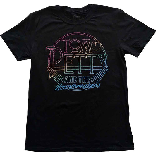 Tom Petty & The Heartbreakers Circle Logo T Shirt Black Officially Licensed
