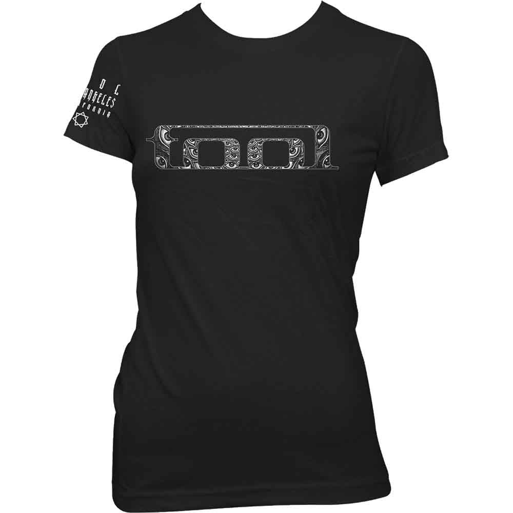 Tool Eyes Logo Officially Licensed Womens T Shirt Black