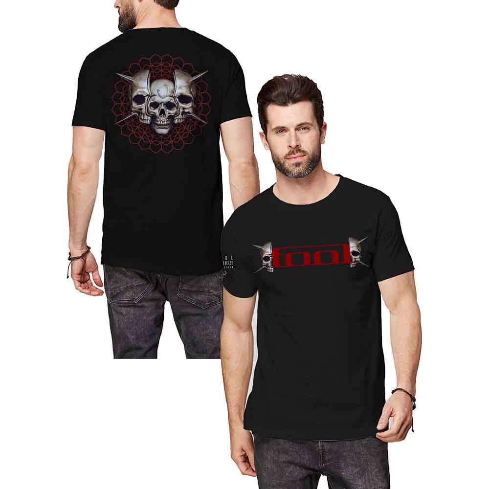 Tool Skull Spikes Mens T Shirt Black Officially Licensed