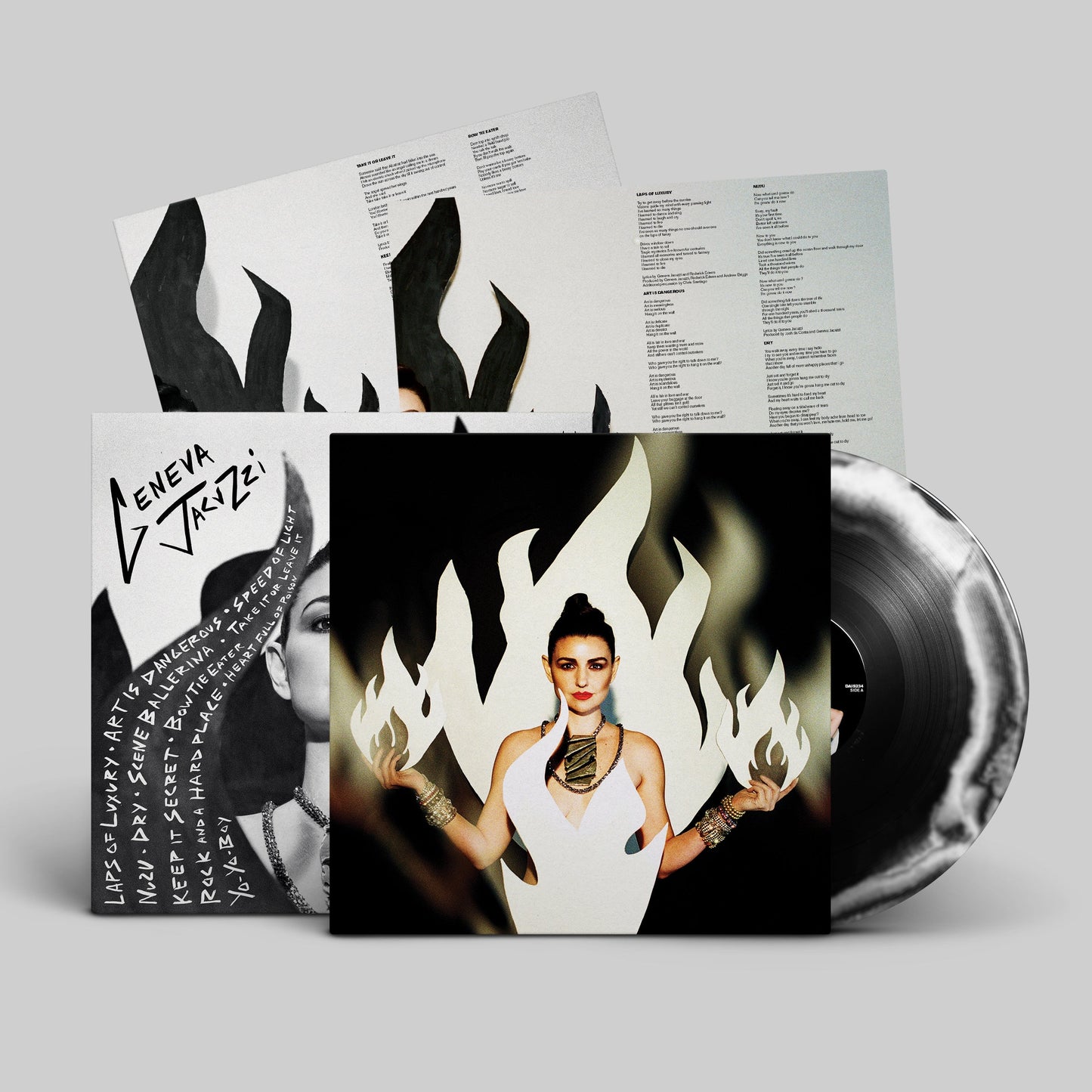 Geneva Jacuzzi - Triple Fire (Black/White Smash) Vinyl Record