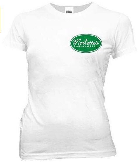 True Blood Merlottes Bar and Grill Juniors White T-shirt