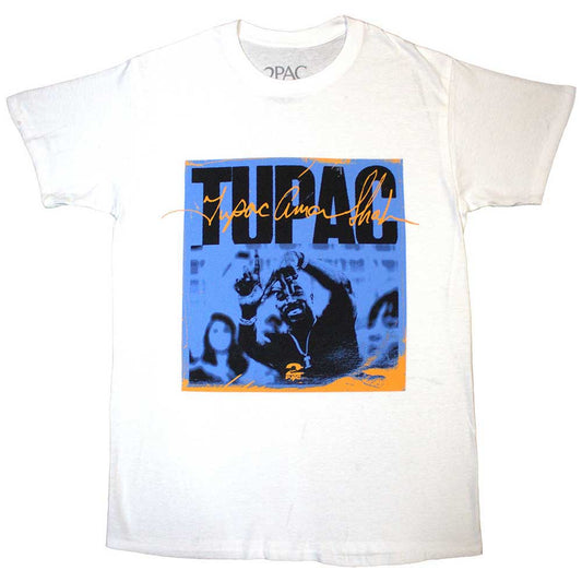 Tupac LA Sign Mens T Shirt White