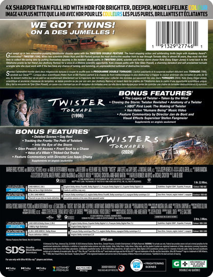 Twisters Double Feature - Limited Edition 2-Movie Steelbook (4K Ultra HD)