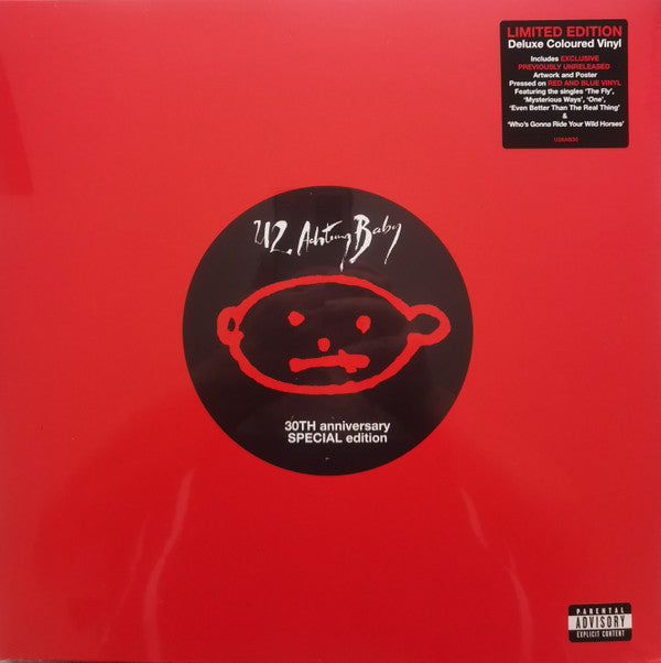 Achtung Baby (Deluxe Edition, Colored Vinyl, Red, Blue, 180 Gram Vinyl) (2 Lp's) Vinyl Record