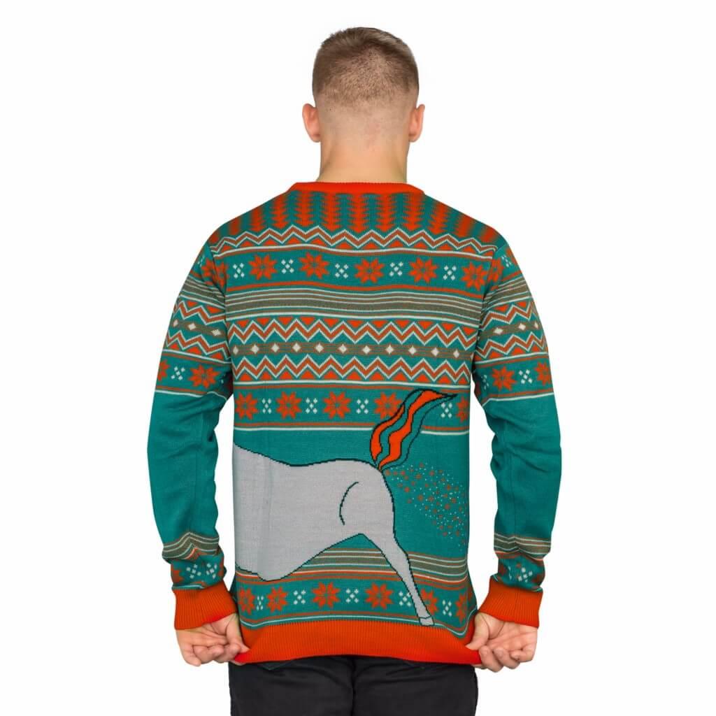 Unicorn Candy Canes and Star Dust Ugly Christmas Sweater