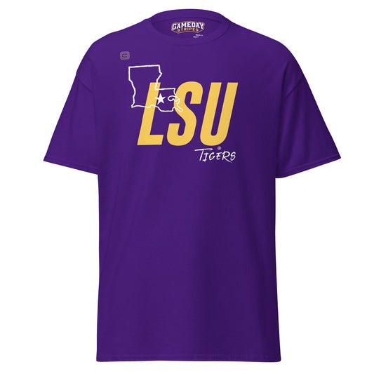 LSU Football State T-Shirt