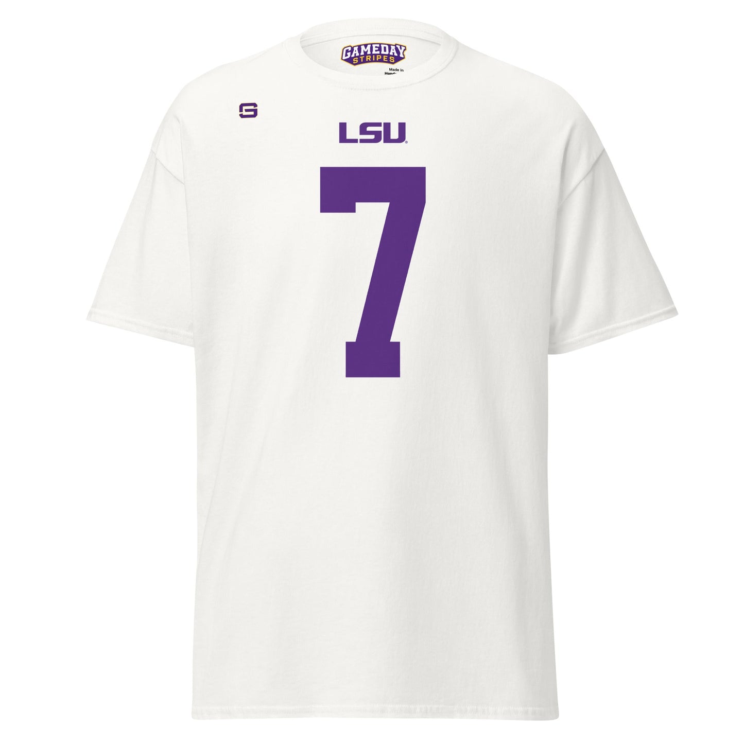 LSU Football 7 T-Shirt - White