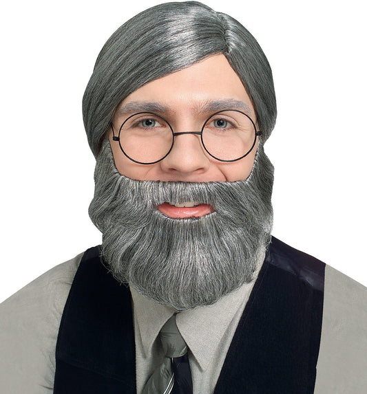 Adult Character Beard Costume Accessory, Grey, One Size