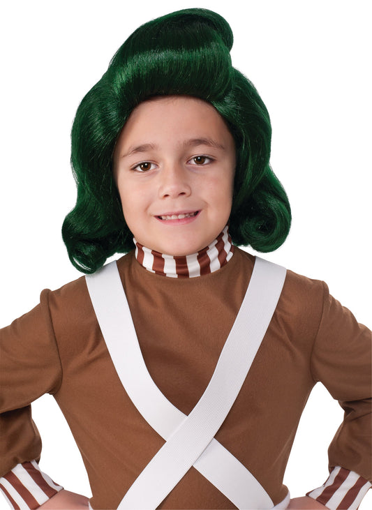 Willy Wonka and the Chocolate Factory Green Oompa Loompa Child Wig