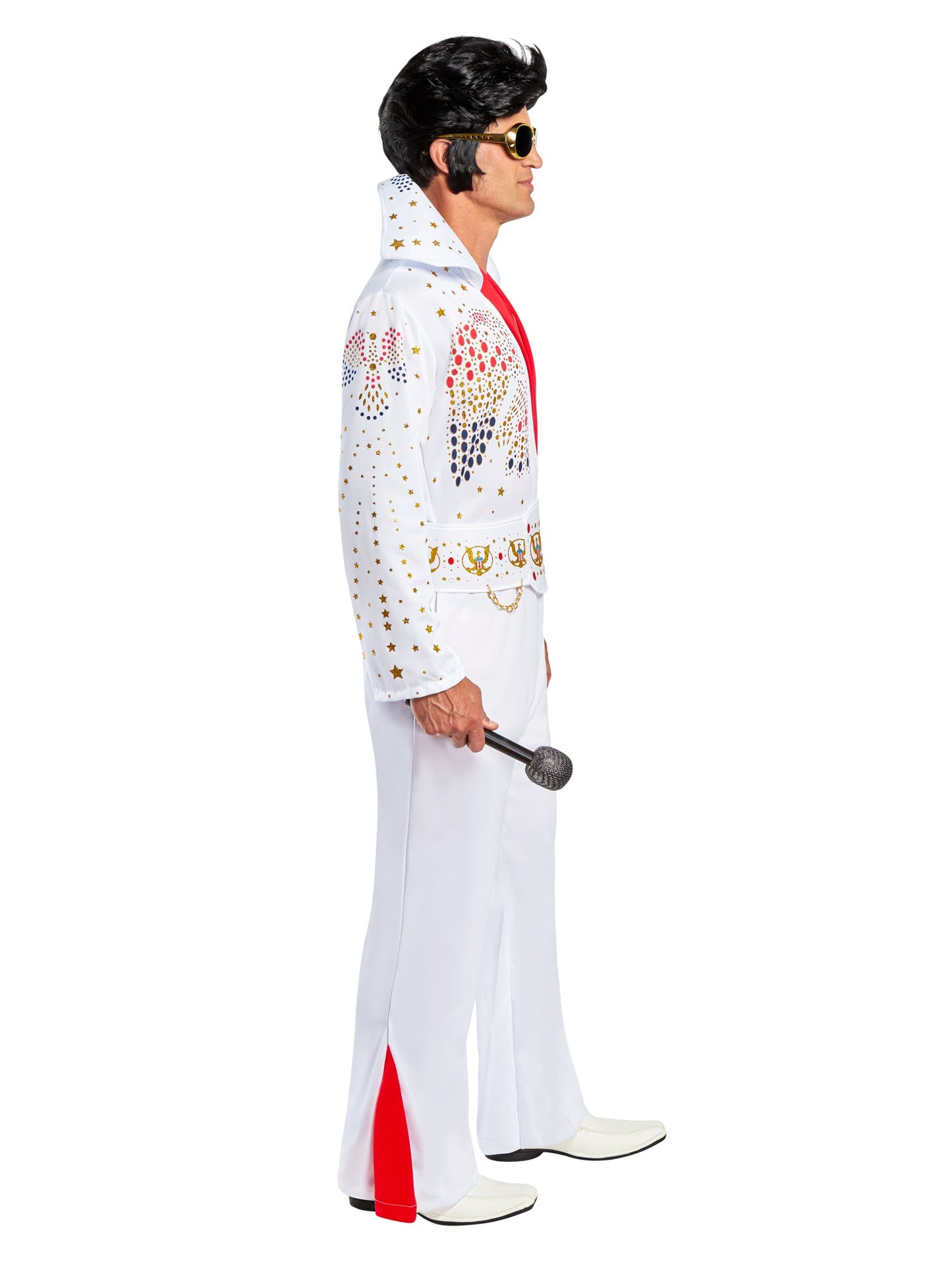 Aloha Deluxe Elvis White Jumpsuit Adult X-Large