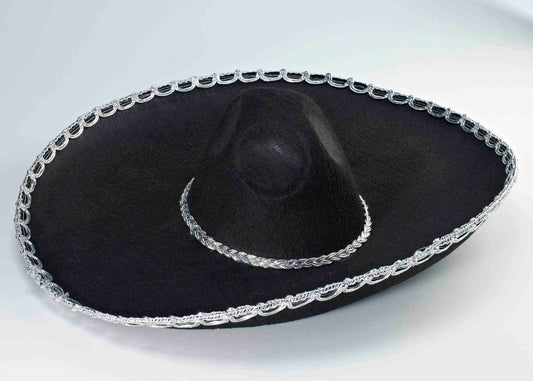 Black Sombrero With Oversized Brim Adults Hat