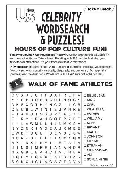 Take a Break - That’s Entertainment 25.03.07: 130 Pages Of Fun, Bonus DigiSearch, Star Studded Fun Facts On Celebrities, Icons & Legends! The Perfect Way To Relax & Unwind!