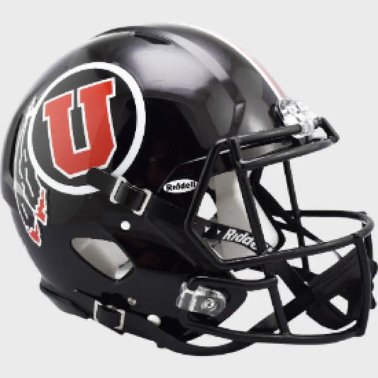 Utah Utes Full Size Authentic Speed Football Helmet Black NCAA