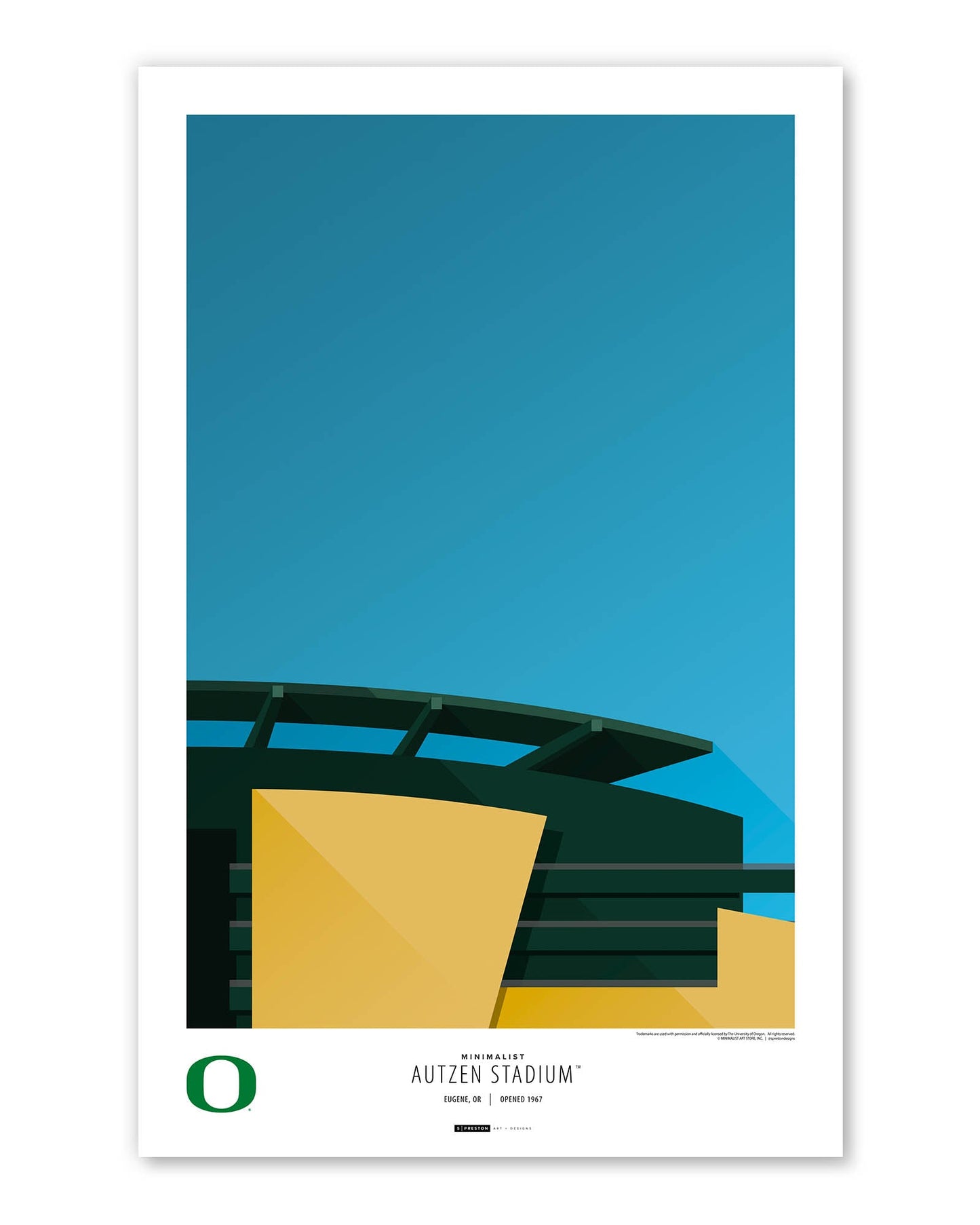 Minimalist Autzen Stadium