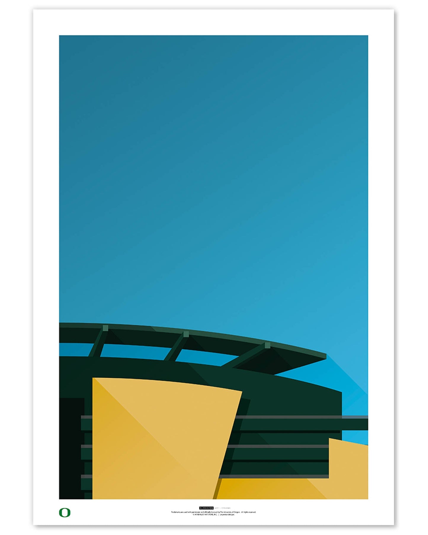 Minimalist Autzen Stadium