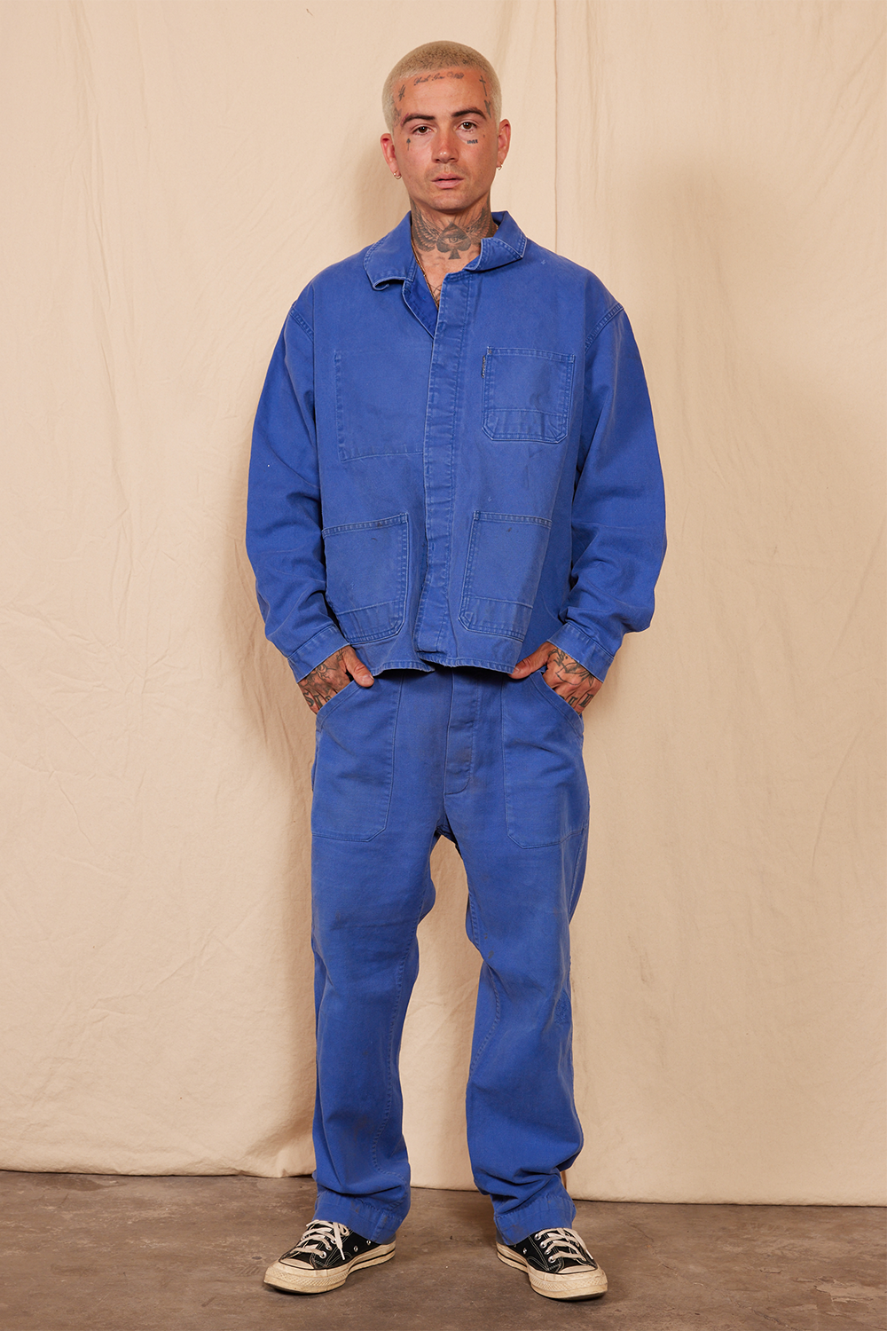 60's Vintage Euro Blue Workwear Chore Coat