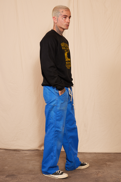 Vintage 1980s Moleskin Workwear Blue Pant