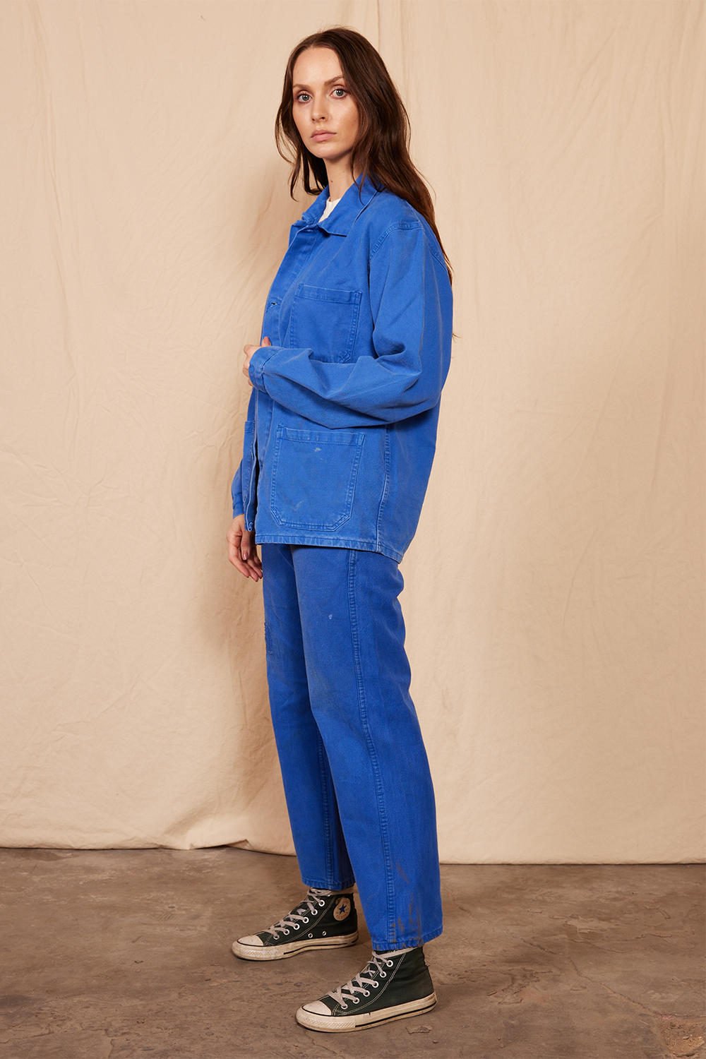 80s Vintage Blue Chore Coat