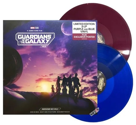 Guardians Of The Galaxy Vol. 3: Awesome Mix Vol. 3 (Limited Edition, Translucent Grape & Cobalt Blue Colored Vinyl, Bonus Poster) (2 Lp's) [Vinyl]