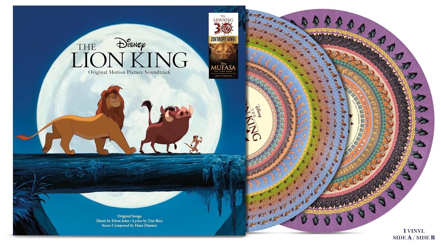 Various Artists - Lion King: 30th Anniversary (Original Soundtrack) (Limited Edition, Zoetrope Picture Disc Vinyl) [Import] Vinyl Record