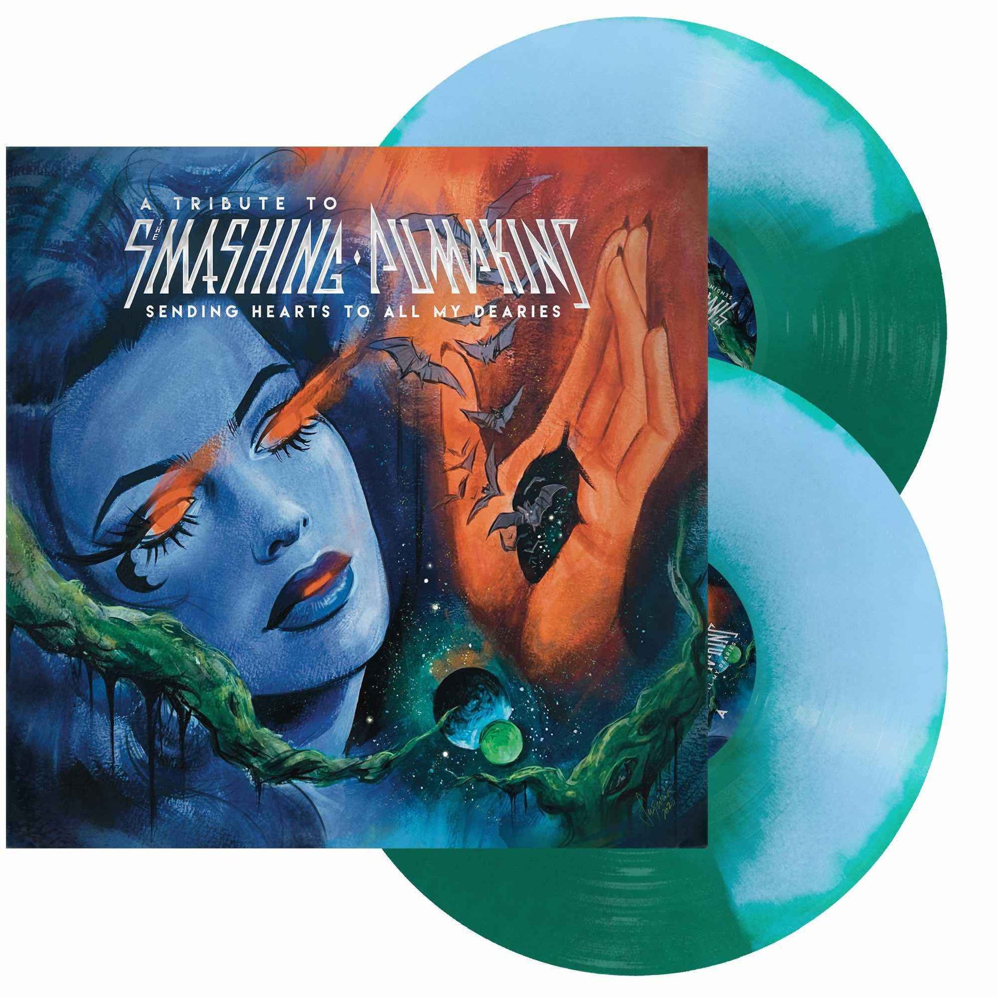 PRE-ORDER Various Artists - Sending Hearts To All My Dearies (Smashing Pumpkins Tribute) [Baby Blue + Green] [2LP] [Vinyl] Vinyl Record